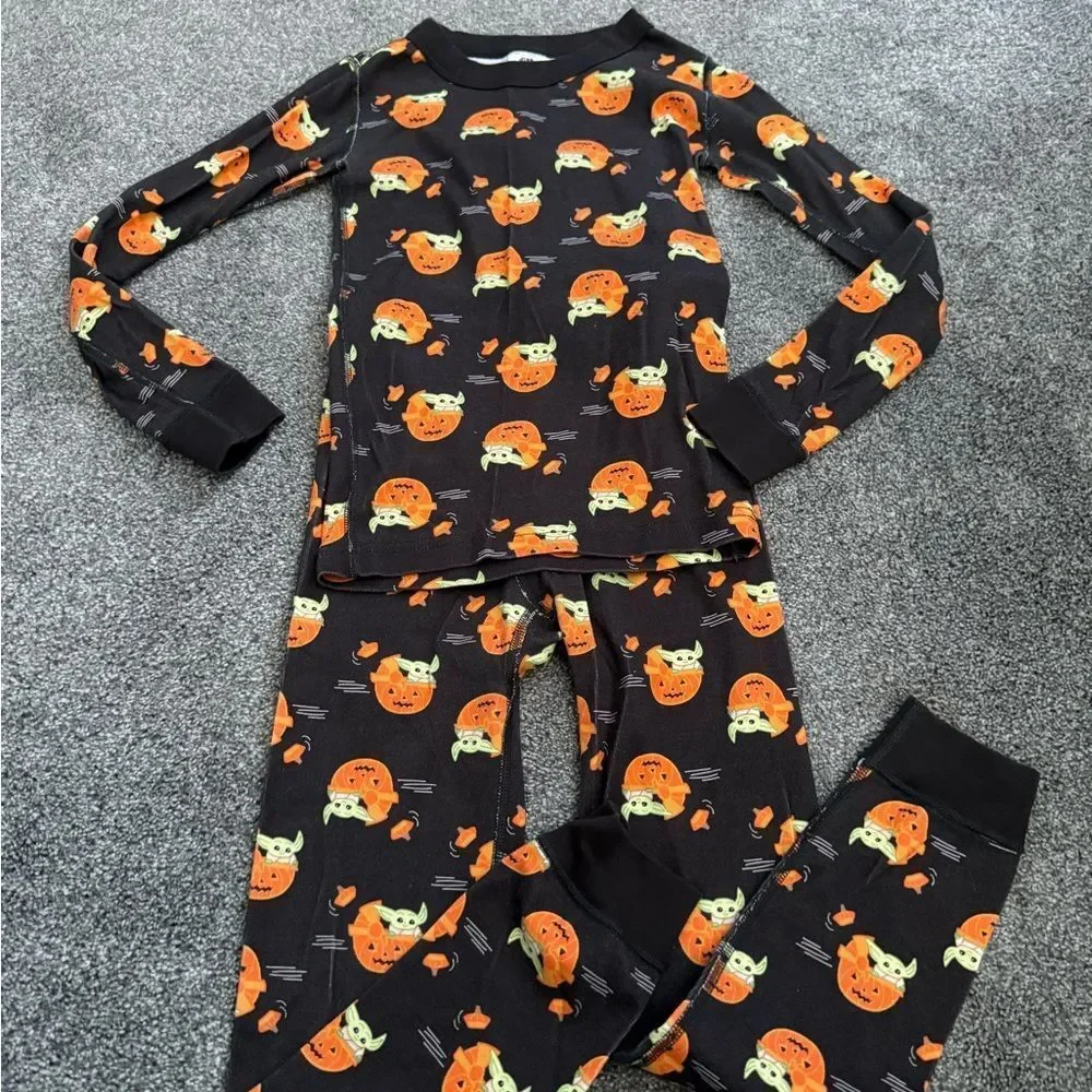Hanna Andersson Star Wars Grogu Halloween Pajama Set Sz 120cm